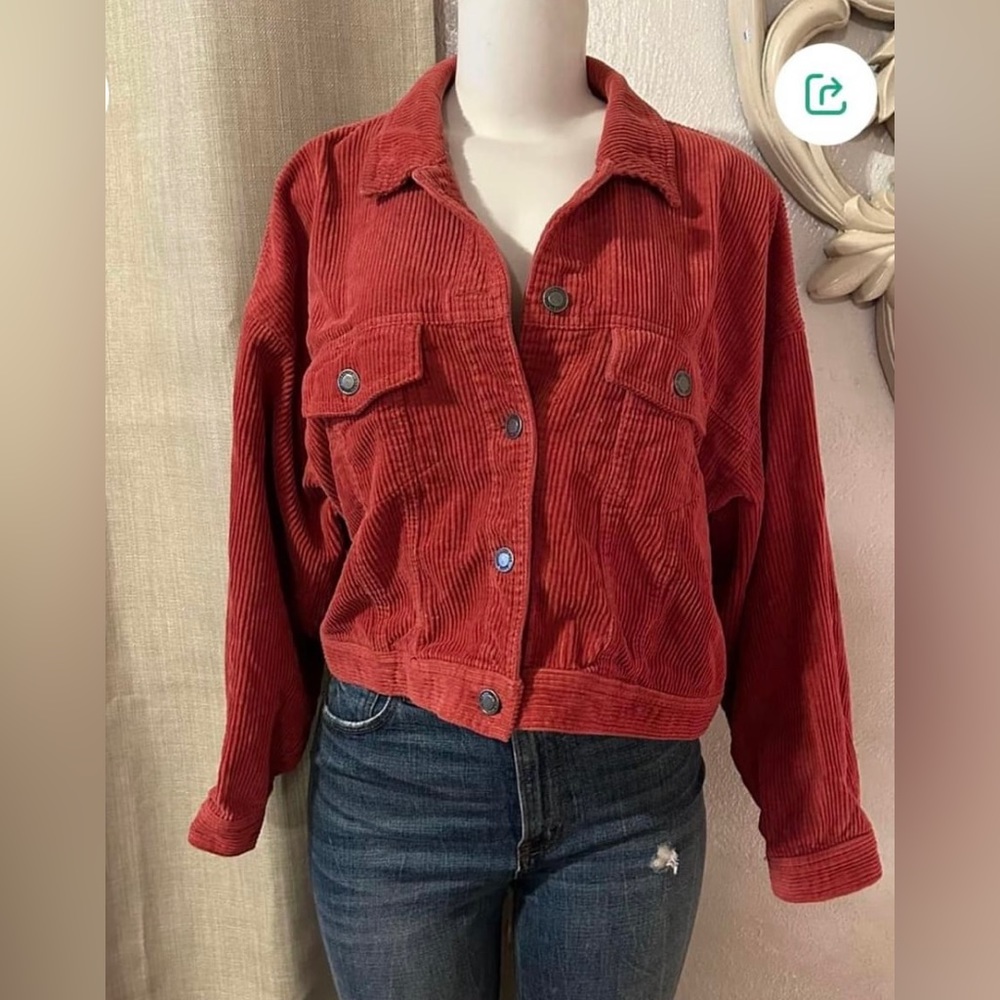 Corduroyed cropped jacket size M